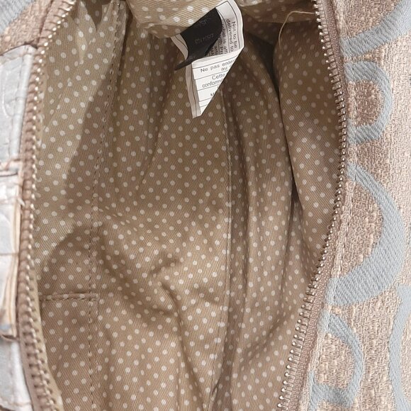 Blue And Tan Vintage Guess Bag Monogram Bag Y2K - Picture 7 of 9